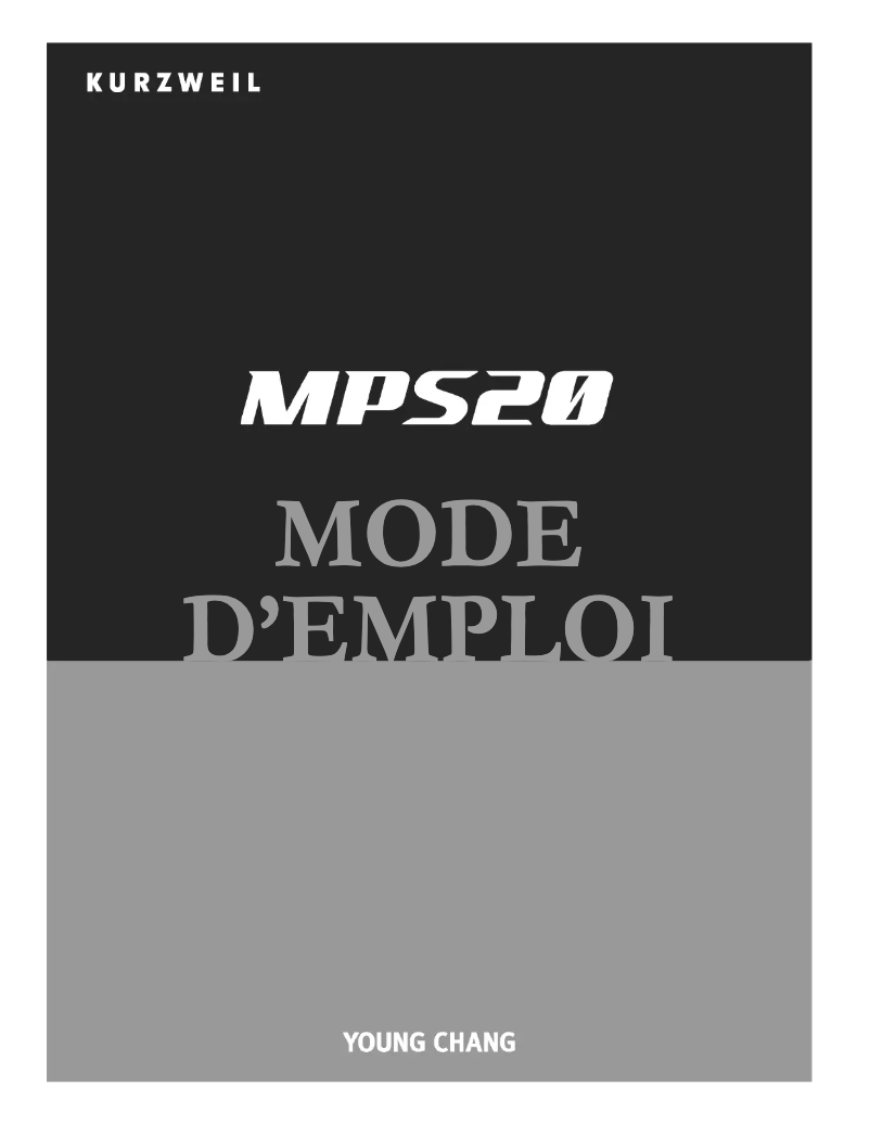 Image de la première page du manuel de l'appareil MPS20