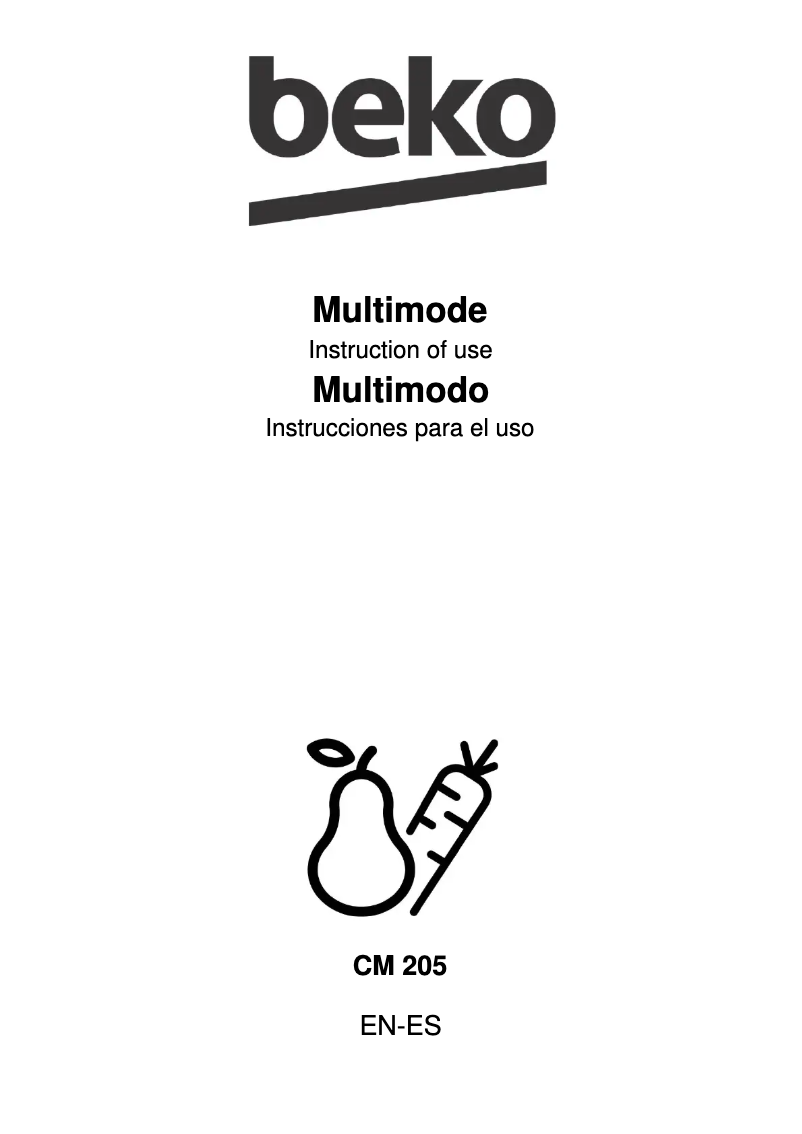 Page 1 de la notice Manuel utilisateur Beko CM 205