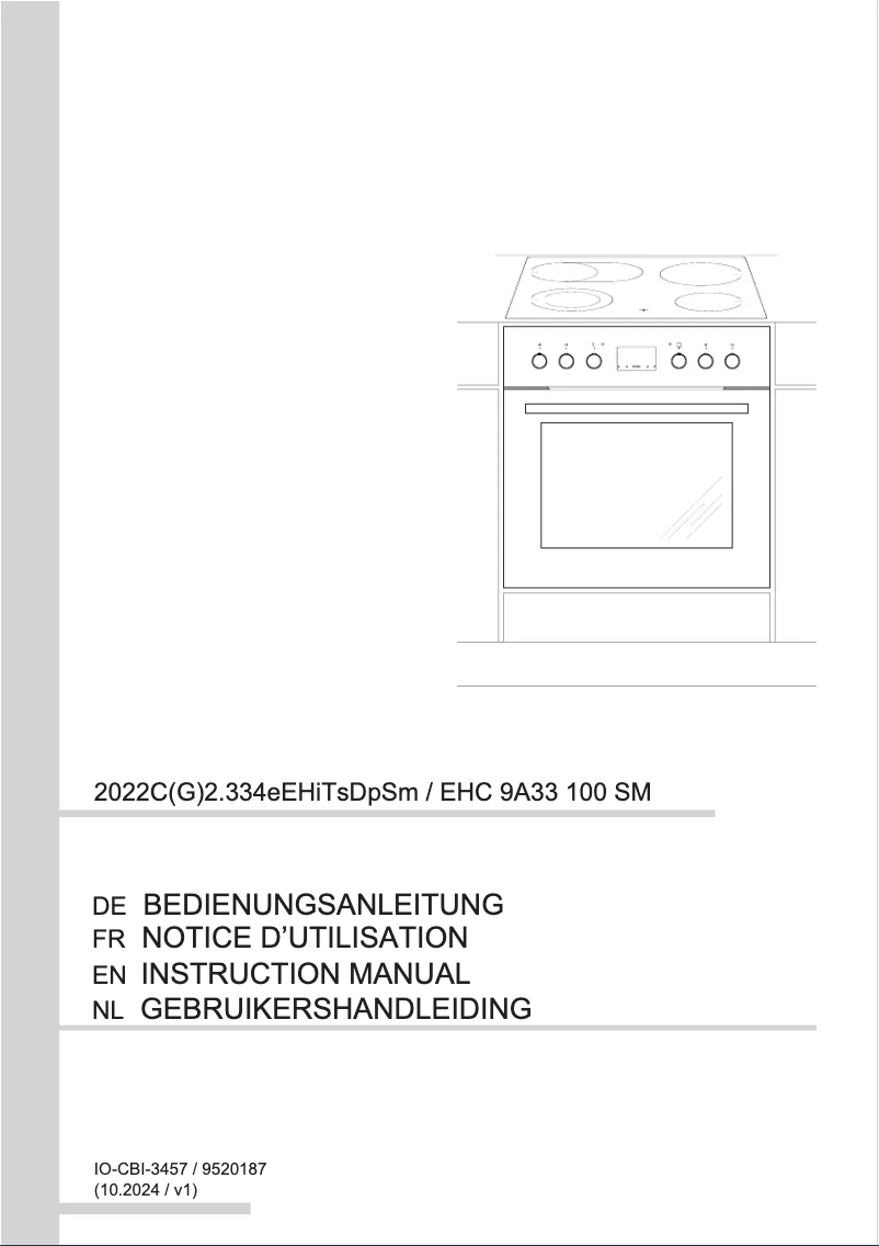Image de la première page du manuel de l'appareil EHC 9A33 100 SM
