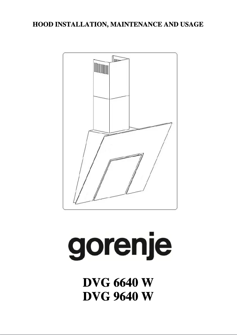 Page 1 de la notice Manuel utilisateur Gorenje DVG6640W