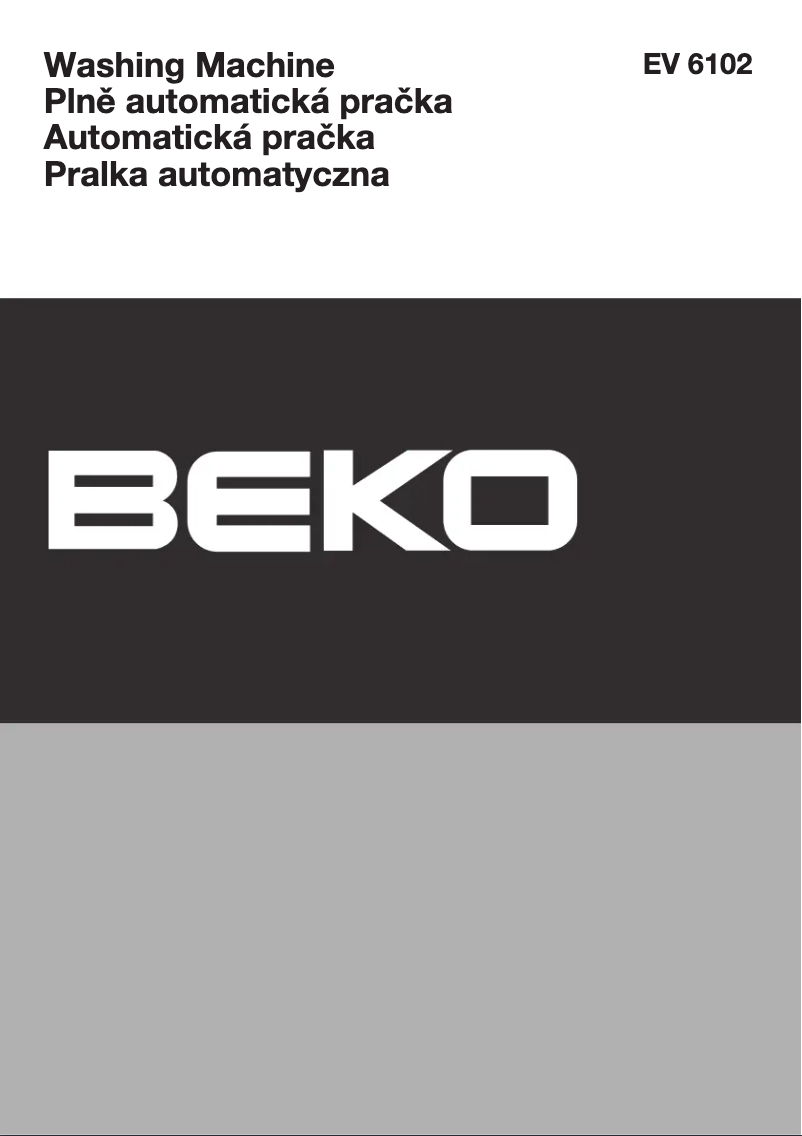 Page n°1 - Manuel utilisateur Beko EV 6102