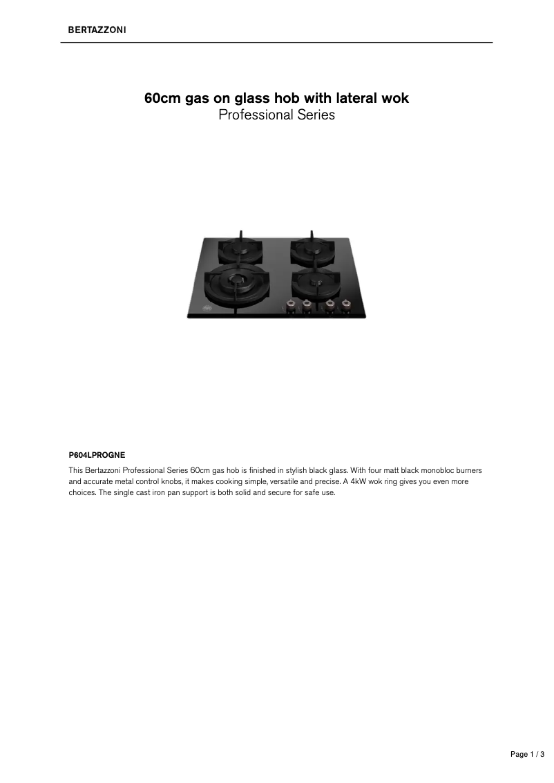 Image de la première page du manuel de l'appareil P604LPROGNE