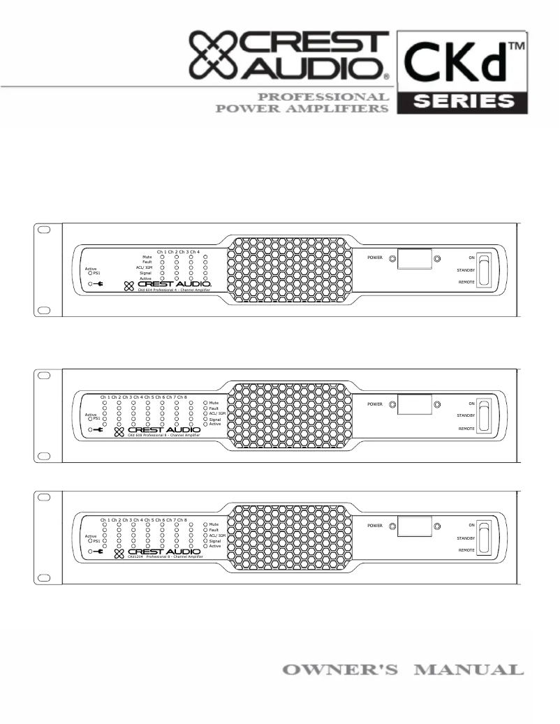 Page 1 de la notice Manuel utilisateur Crest Audio CKd 608