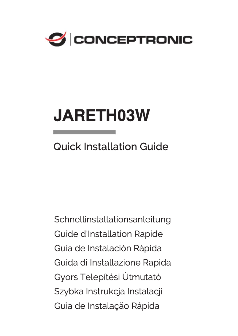 Page n°1 - Manuel utilisateur Conceptronic JARETH03W
