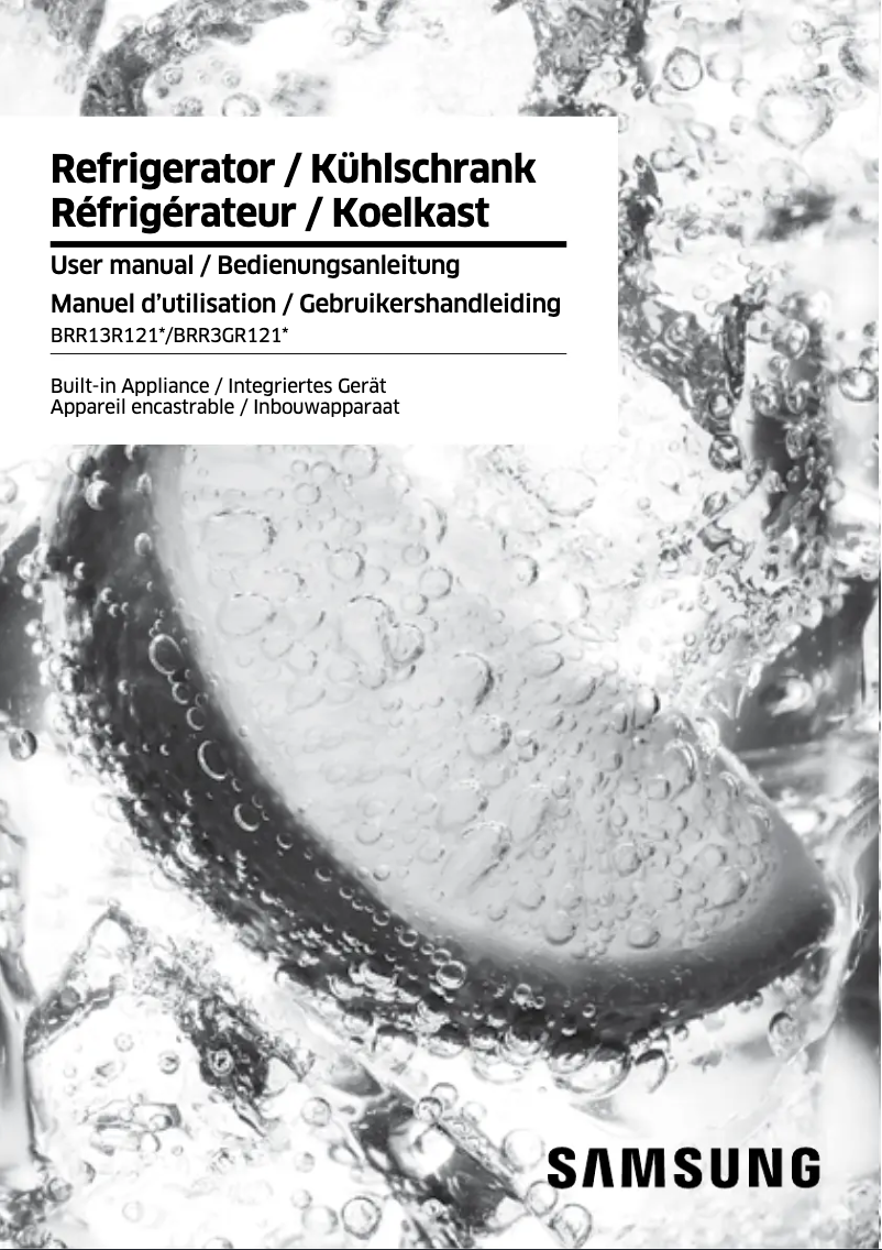 Image de la première page du manuel de l'appareil BRR13R121WW/EF