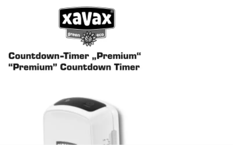 Page 1 de la notice Manuel utilisateur Xavax Premium 00111952