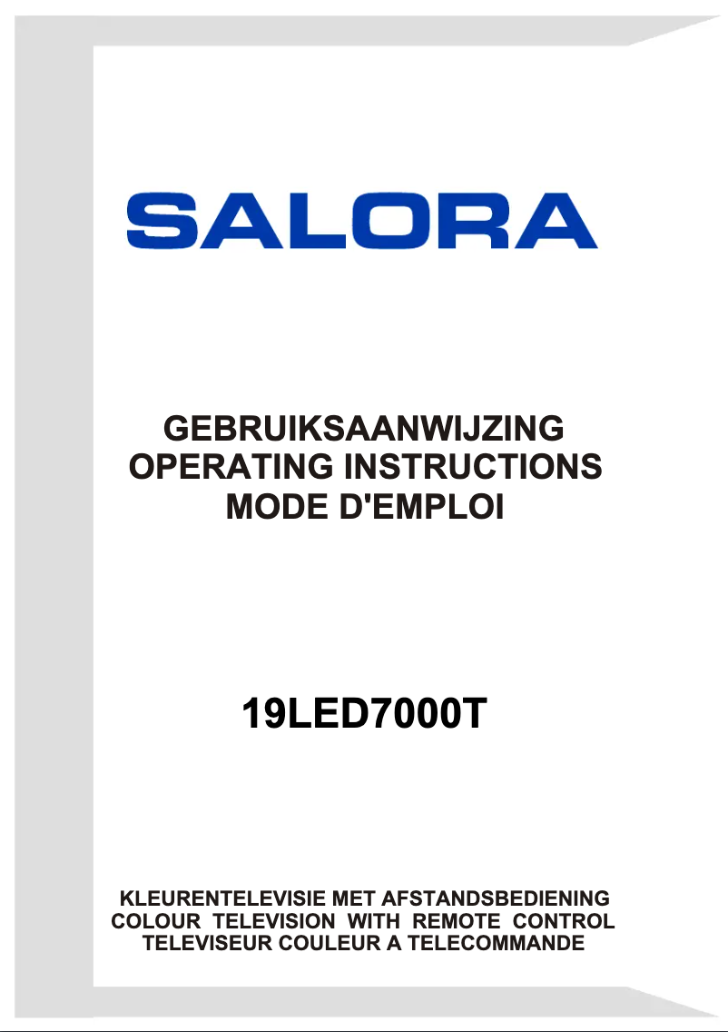 Page 1 de la notice Manuel utilisateur Salora 19LED7000T