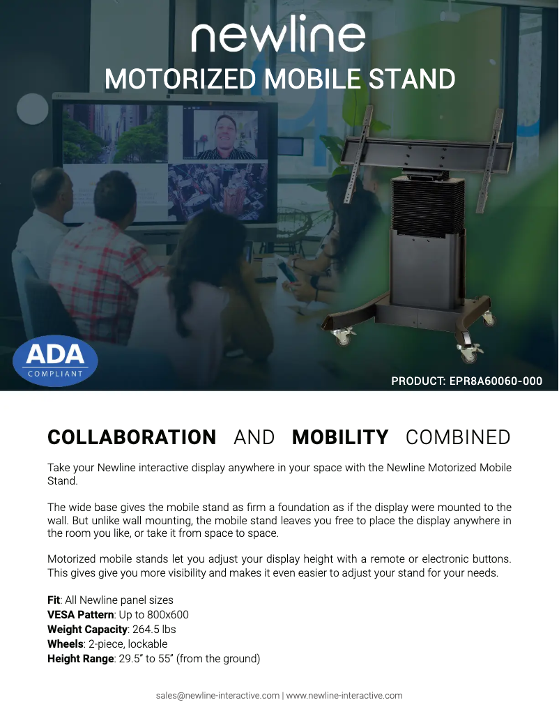 Page n°1 - Manuel utilisateur Newline EPR8A70070-000