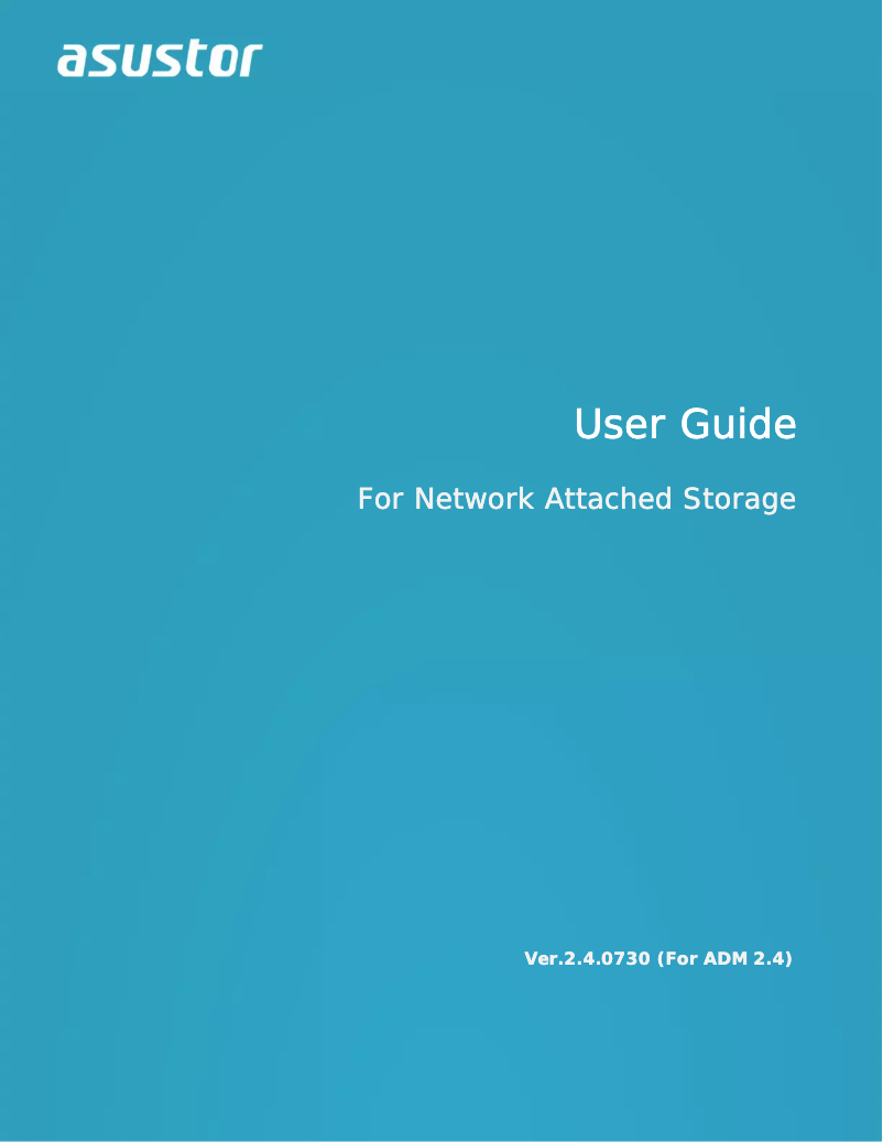 Page 1 de la notice Manuel utilisateur Asustor AS6102T