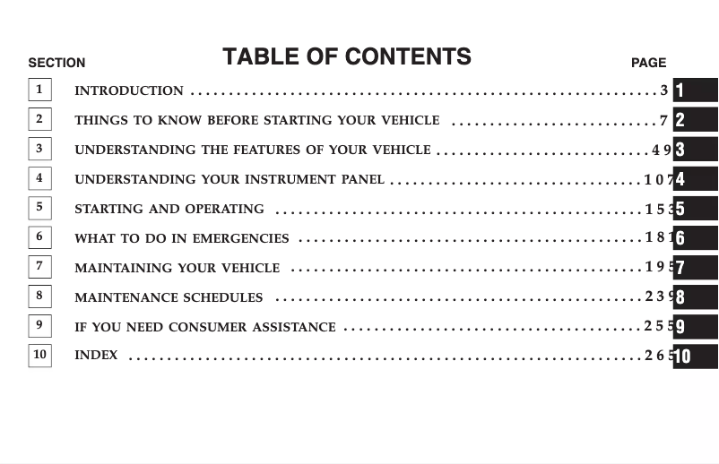 Page 1 de la notice Manuel utilisateur Chrysler 300C (2004)