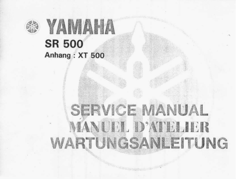 Image de la première page du manuel de l'appareil SR500