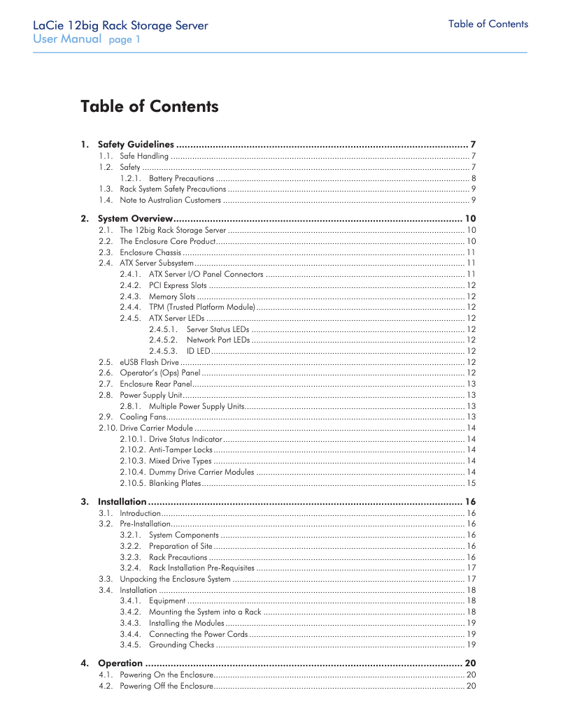 Image de la première page du manuel de l'appareil 12big Rack Storage Server
