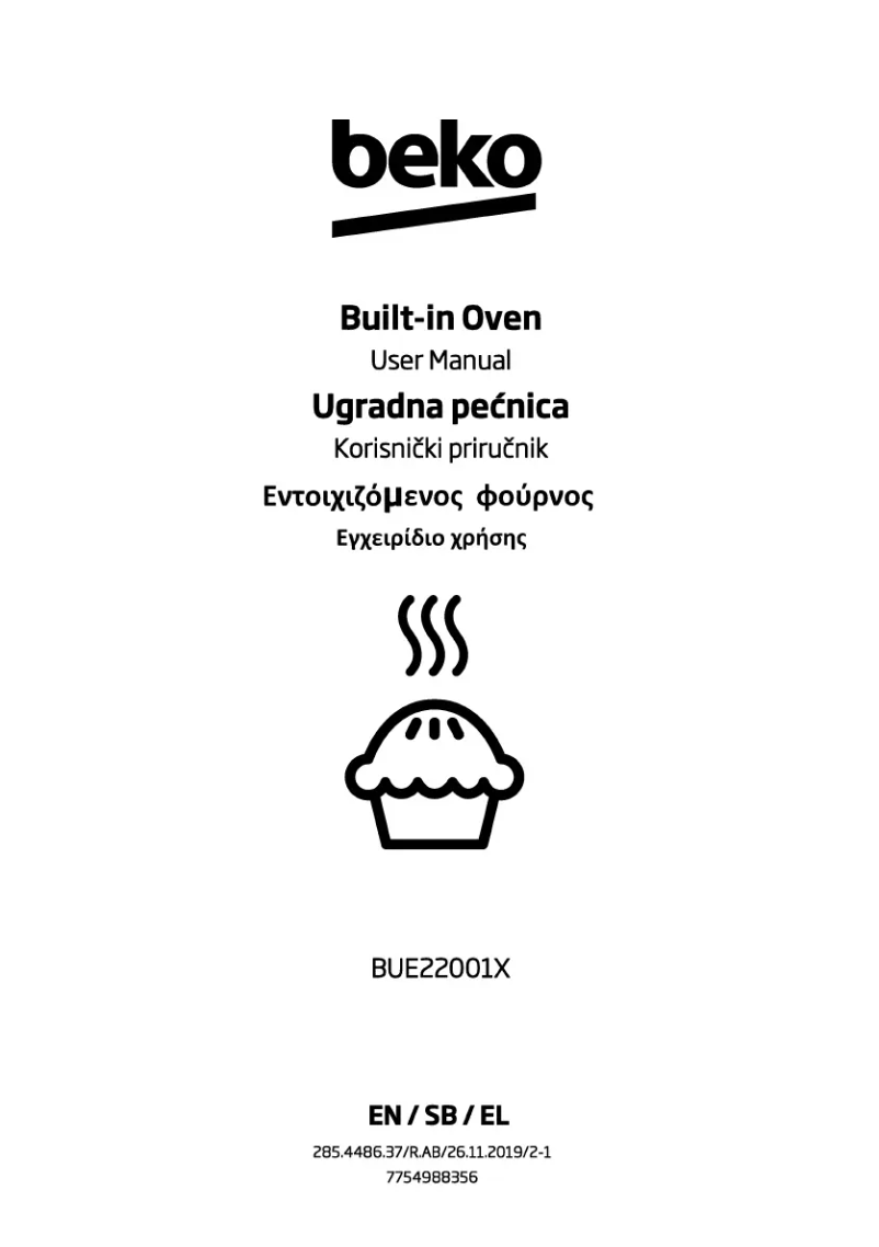Page 1 de la notice Manuel utilisateur Beko BUE22001X