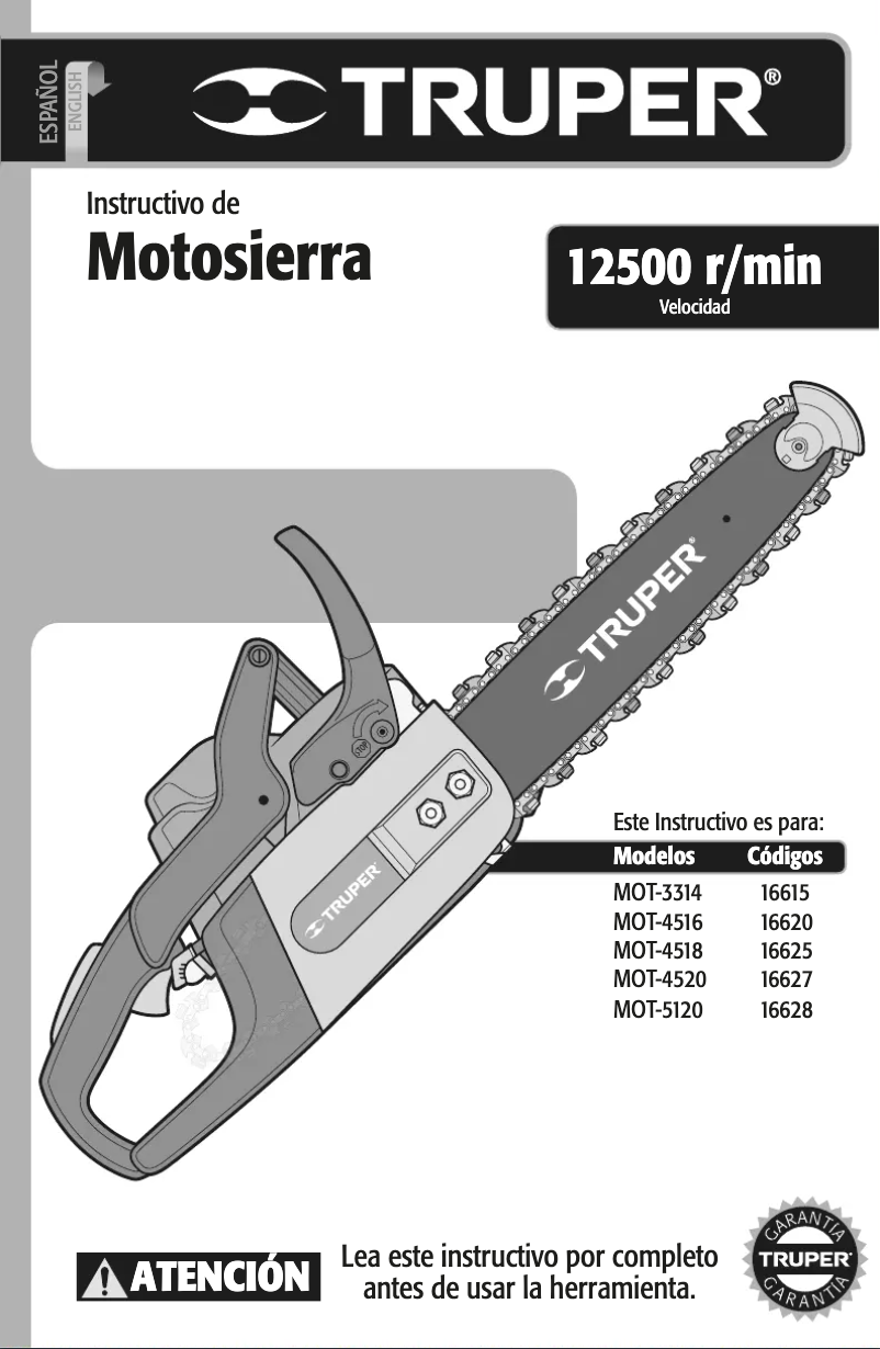 Page 1 de la notice Manuel utilisateur Truper MOT-4518