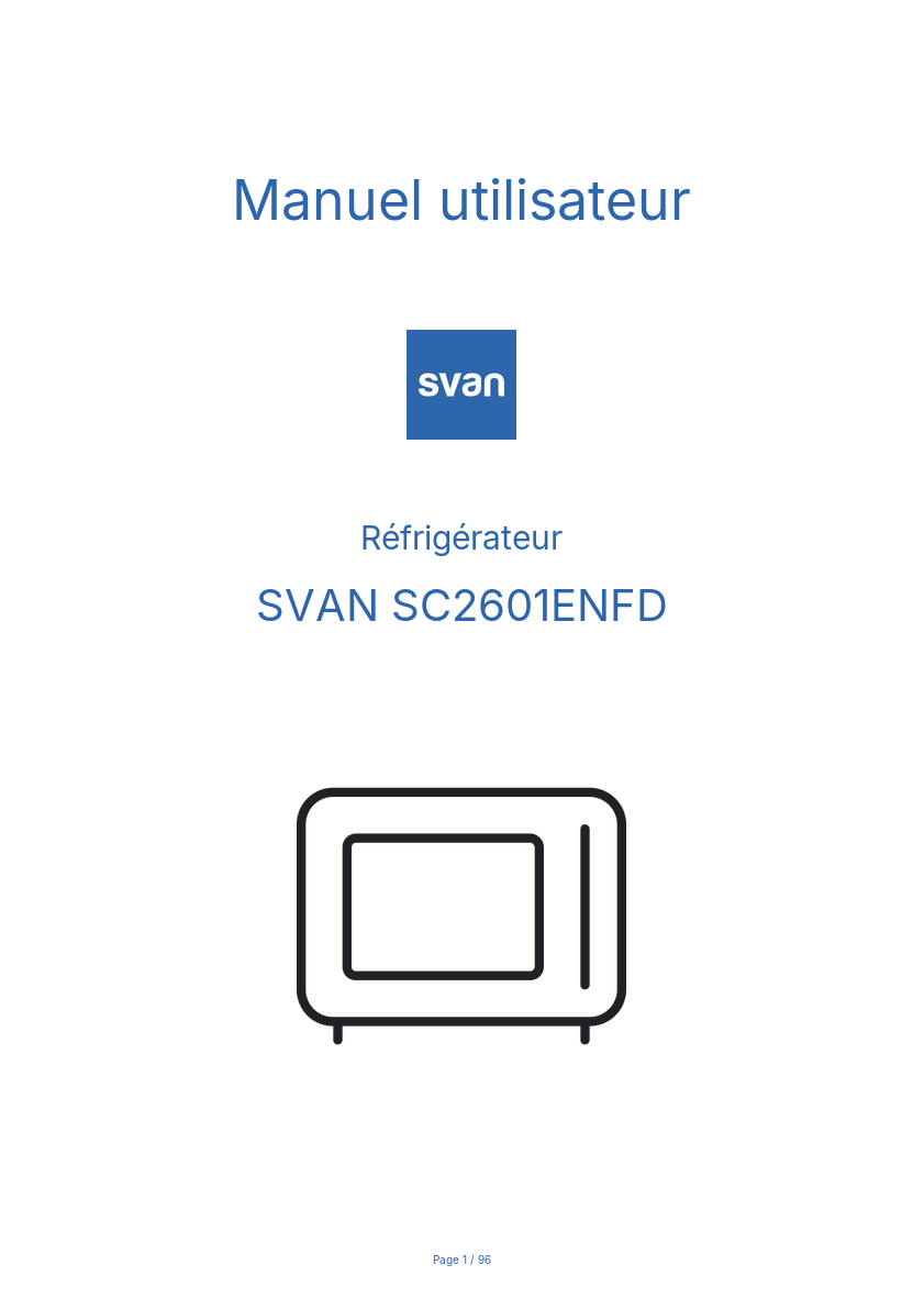 Image de la première page du manuel de l'appareil SC2601ENFD