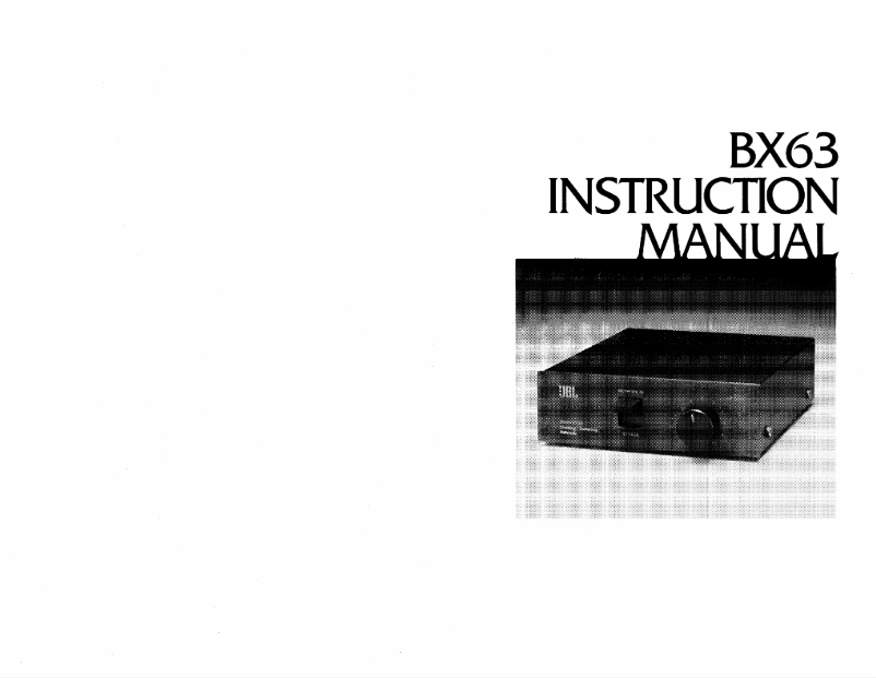 Image de la première page du manuel de l'appareil BX63