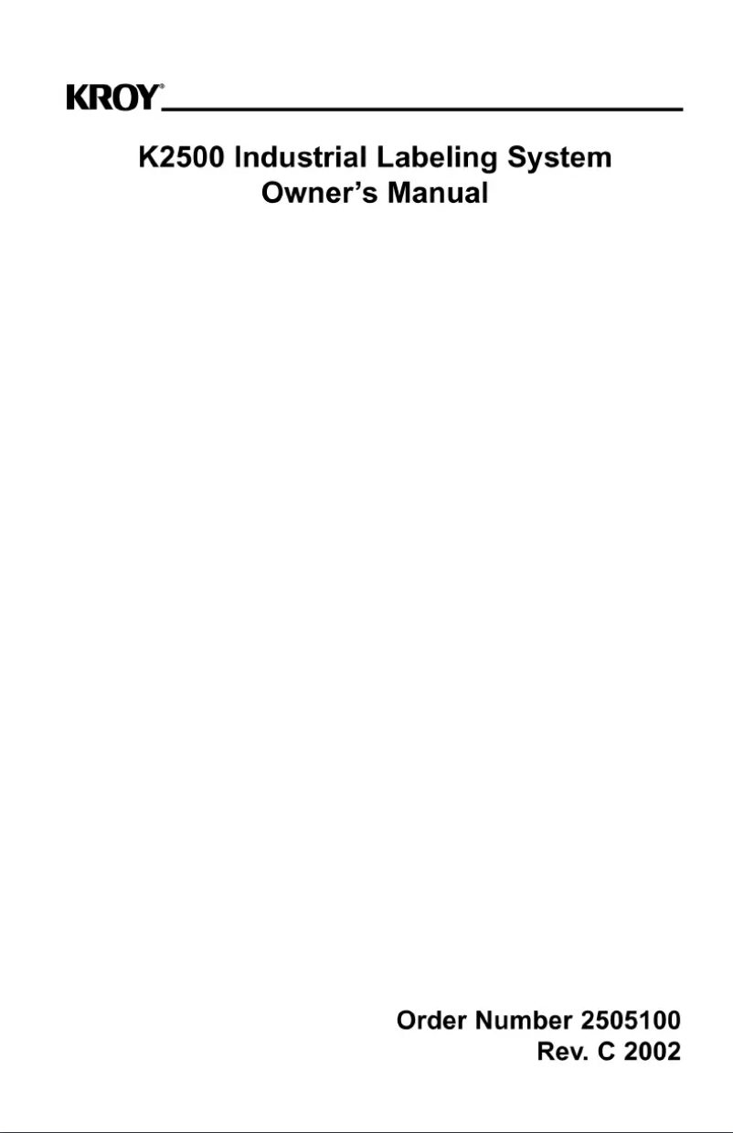 Image de la première page du manuel de l'appareil K2500