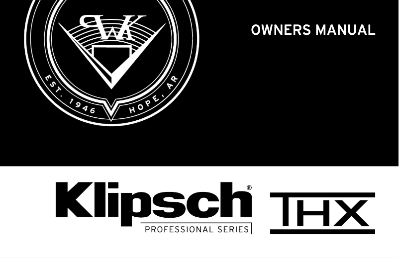 Page 1 de la notice Manuel utilisateur Klipsch THX-5002-S