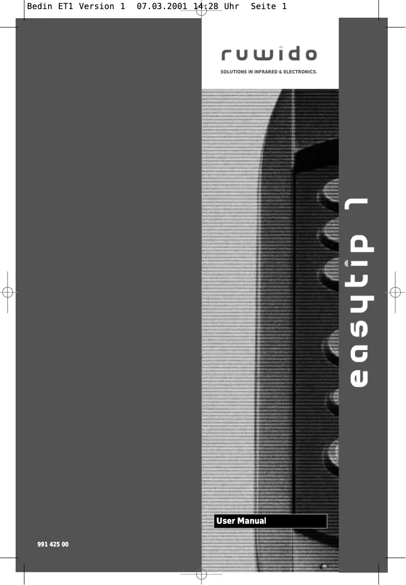 Page 1 de la notice Manuel utilisateur Ruwido Easytip 1