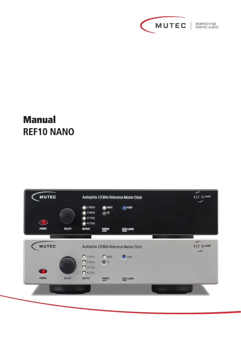 Page 1 de la notice Manuel utilisateur Mutec REF10 NANO