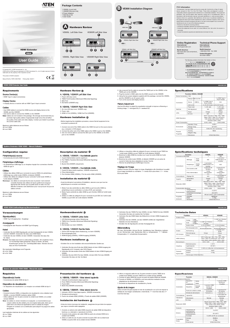 Page n°1 - Manuel utilisateur ATen VE800