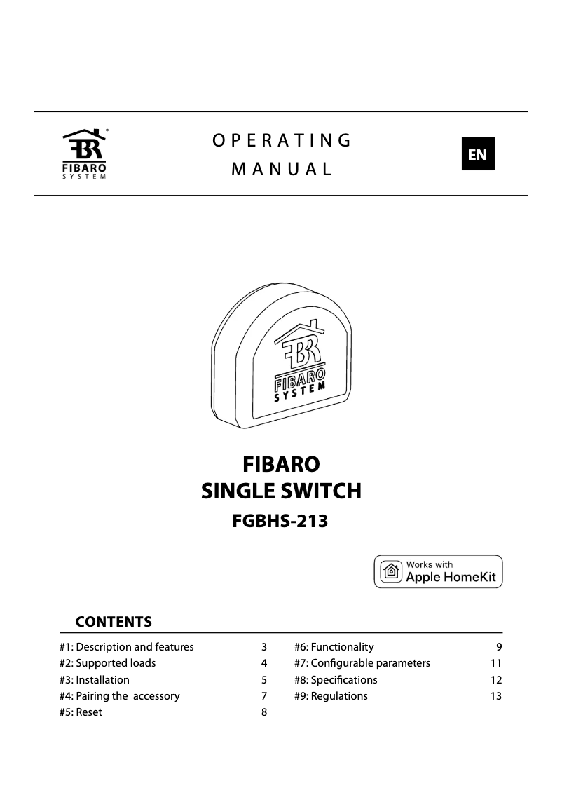 Image de la première page du manuel de l'appareil FGBHS-213