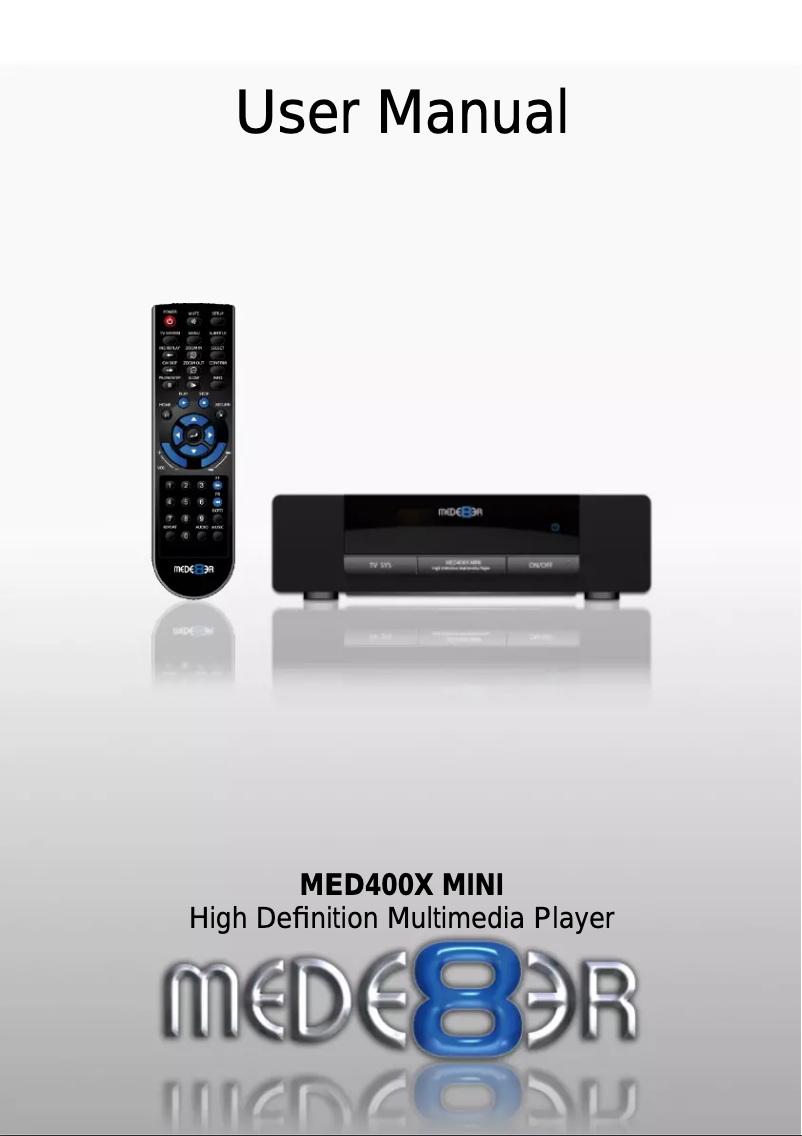Page 1 de la notice Manuel utilisateur Mede8er MED400X