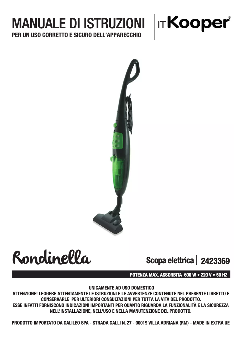 Página 1 del manual Manual de usuario Kooper 2423369