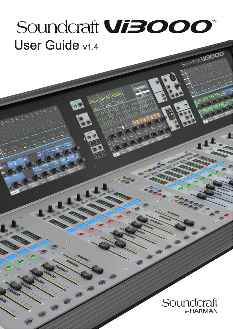 Page 1 de la notice Manuel utilisateur Soundcraft Vi3000