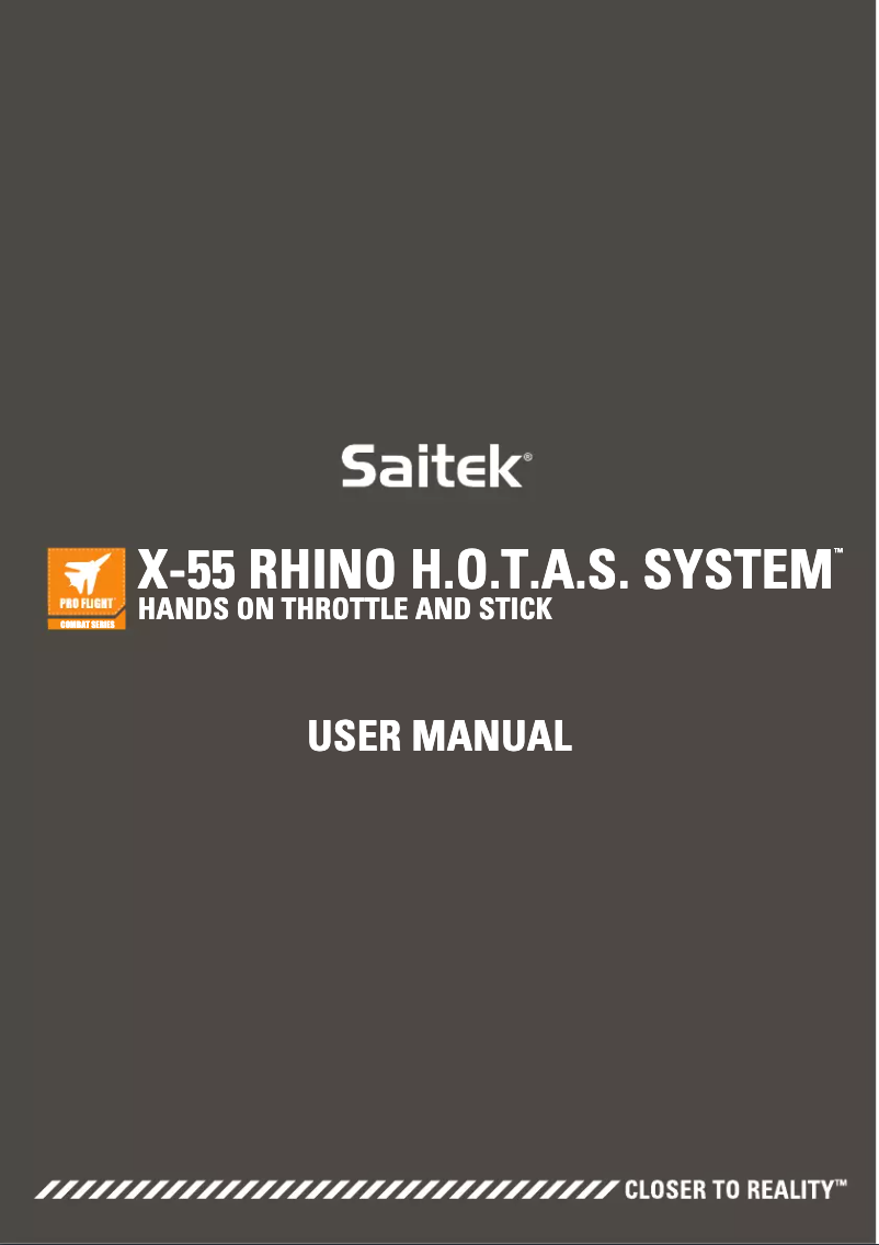 Page 1 de la notice Manuel utilisateur Saitek Pro Flight X-55 Rhino H.O.T.A.S.