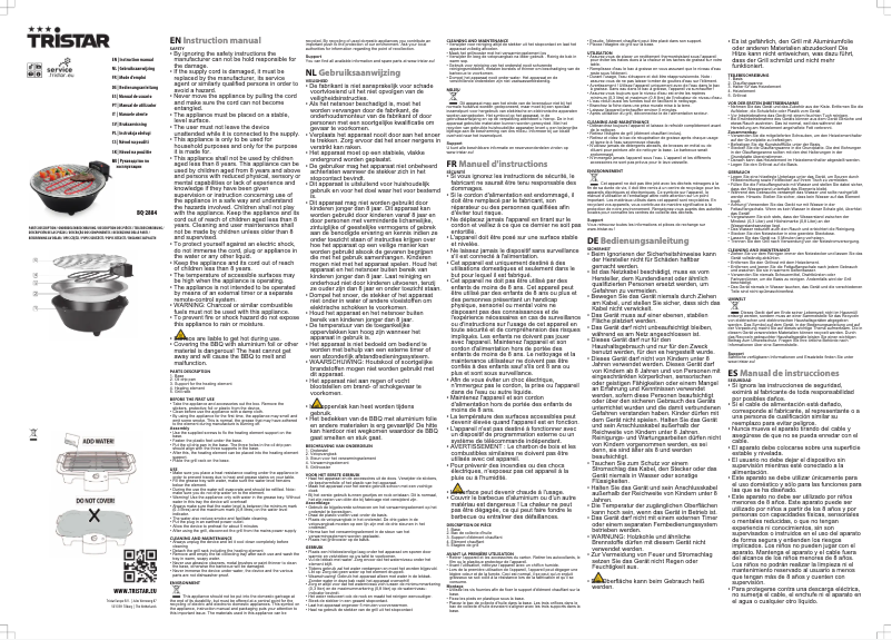 Page 1 de la notice Manuel utilisateur TriStar BQ-2884