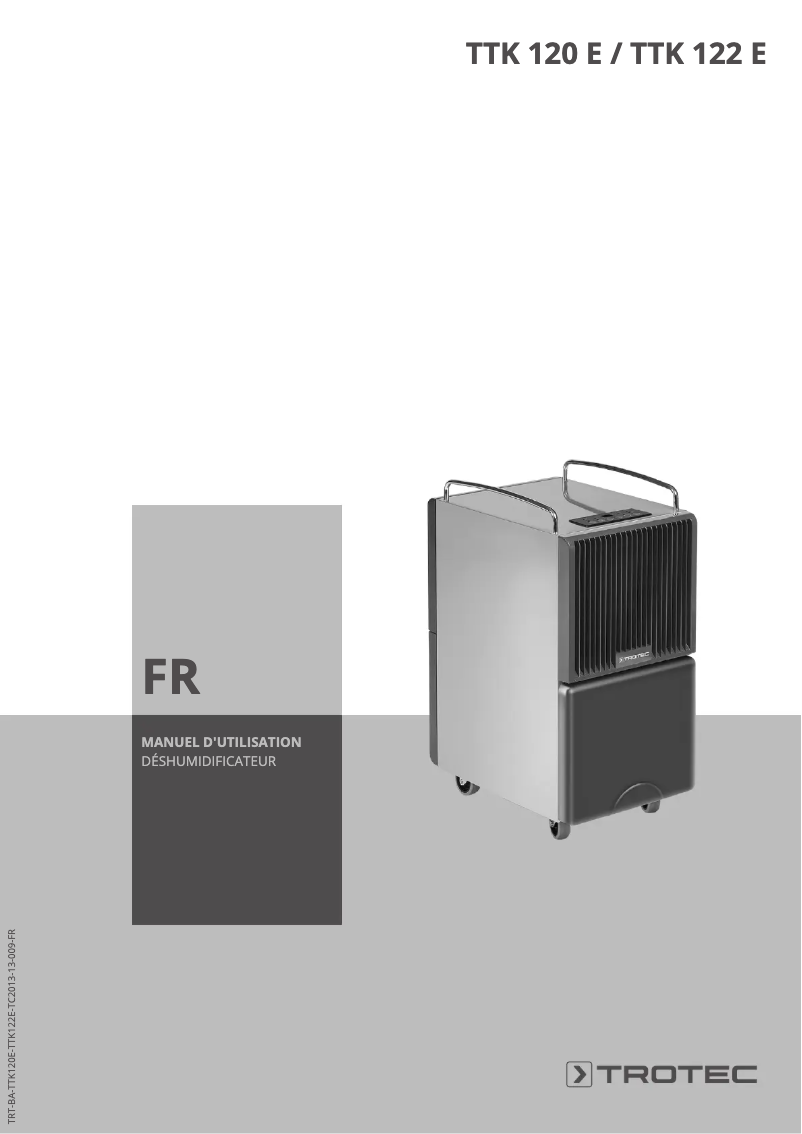 Page 1 de la notice Manuel utilisateur Trotec TTK 120 E