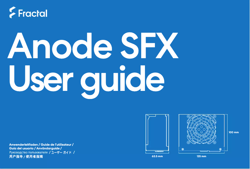 Image de la première page du manuel de l'appareil Anode SFX Bronze 450W