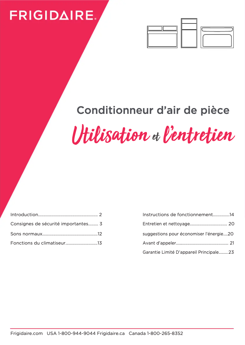 Image de la première page du manuel de l'appareil FHTE083WA1