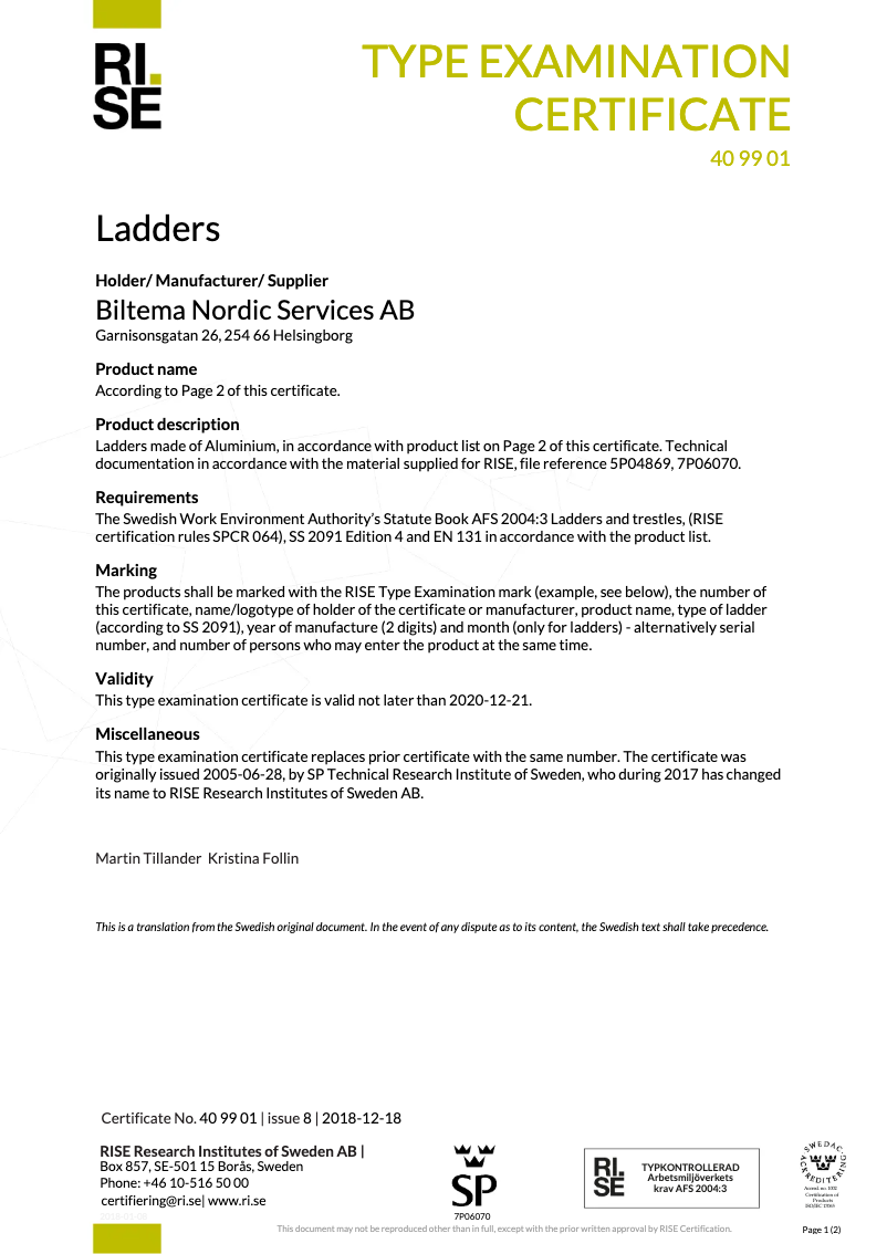 Page 1 of the manual User Manual Biltema 26-2002