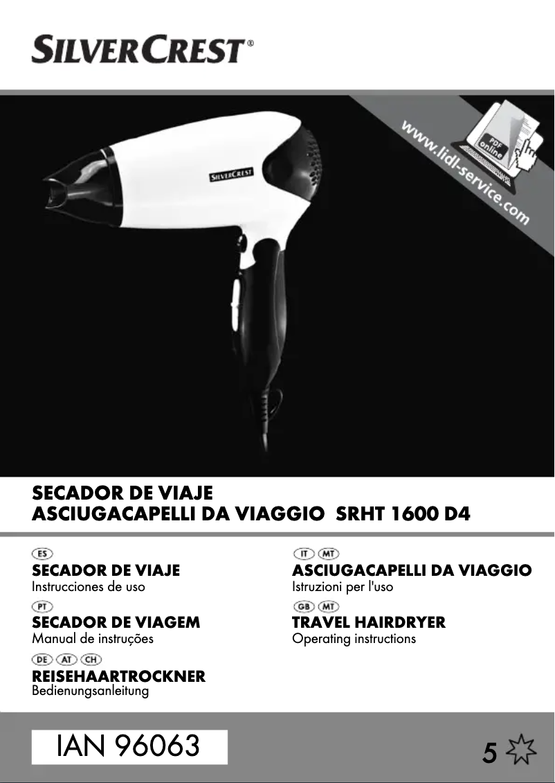 Page n°1 - Manuel utilisateur SilverCrest IAN 086225
