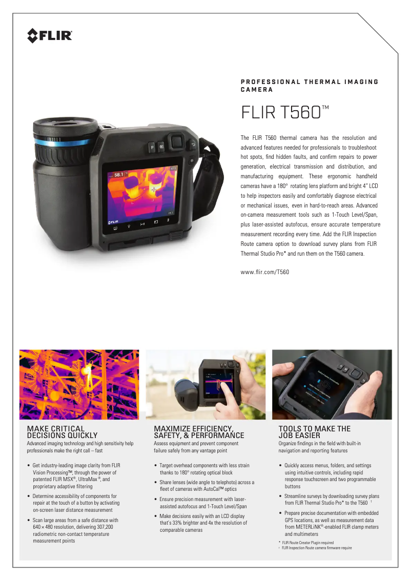 Page n°1 - Fiche technique FLIR T560