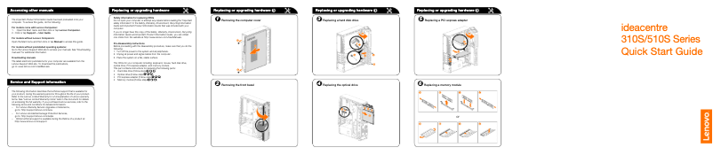Page n°1 - Guide de démarrage rapide Lenovo Ideacentre 310S