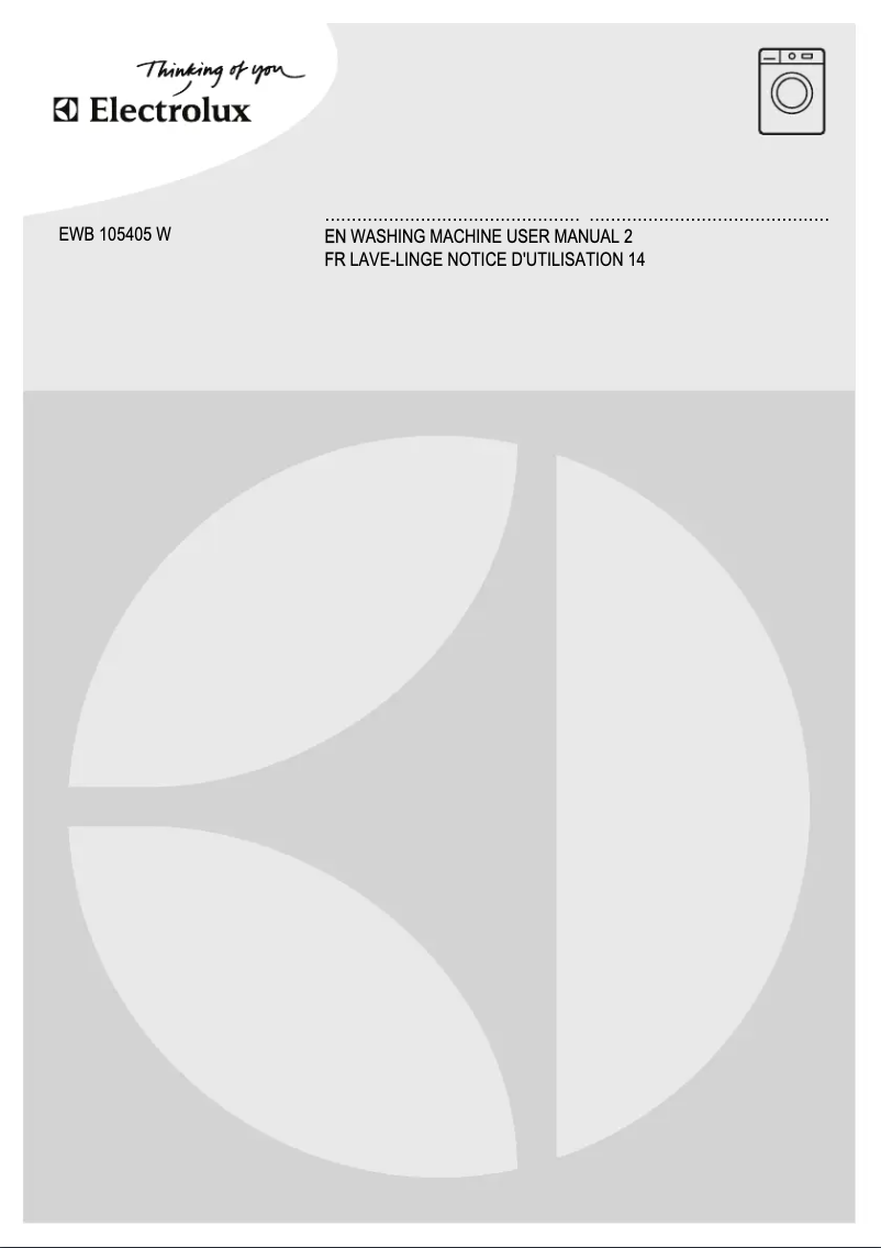 Page n°1 - Manuel utilisateur Electrolux EWB 105405