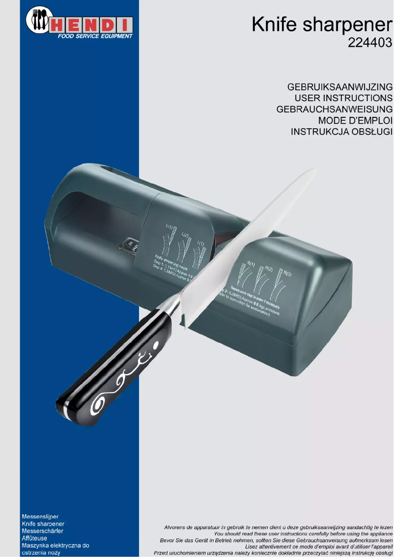 Page 1 de la notice Manuel utilisateur Hendi 224403