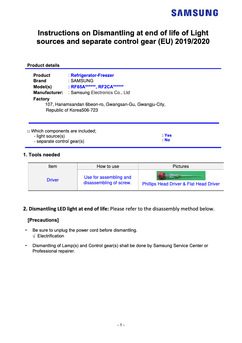 Page n°1 - Manuel utilisateur Samsung RF65A90TFS9