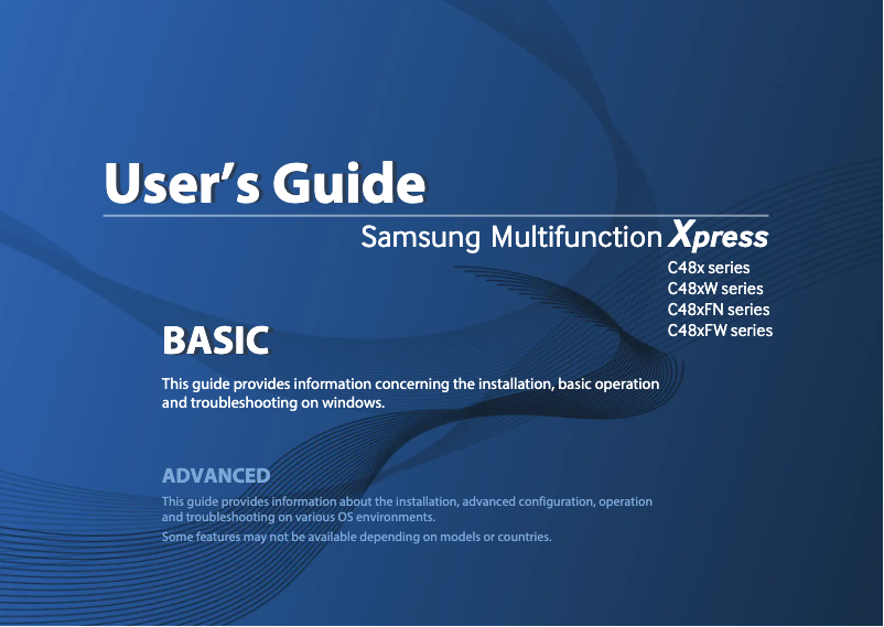 Page n°1 - Manuel utilisateur Samsung Xpress SL-C480FW