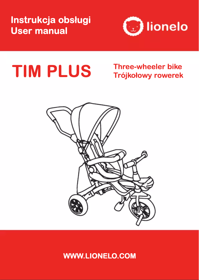Page 1 de la notice Manuel utilisateur Lionelo Tim Plus