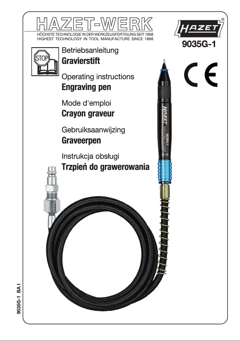 Página 1 del manual Manual de usuario Hazet 9035G-1