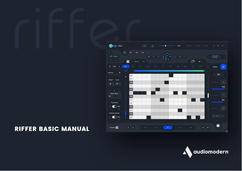 Page 1 de la notice Manuel utilisateur Audiomodern Riffer