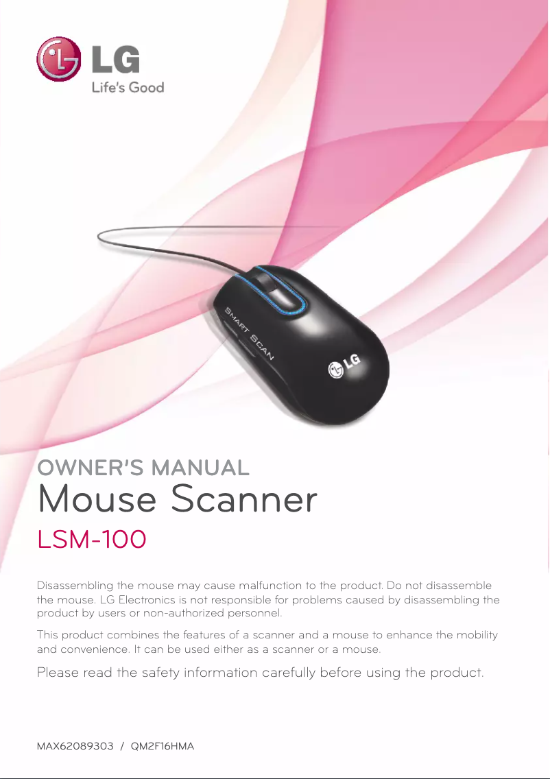 Page n°1 - Manuel utilisateur LG LSM-100