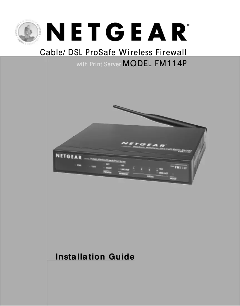 Page 1 de la notice Guide d'installation Netgear FM114P