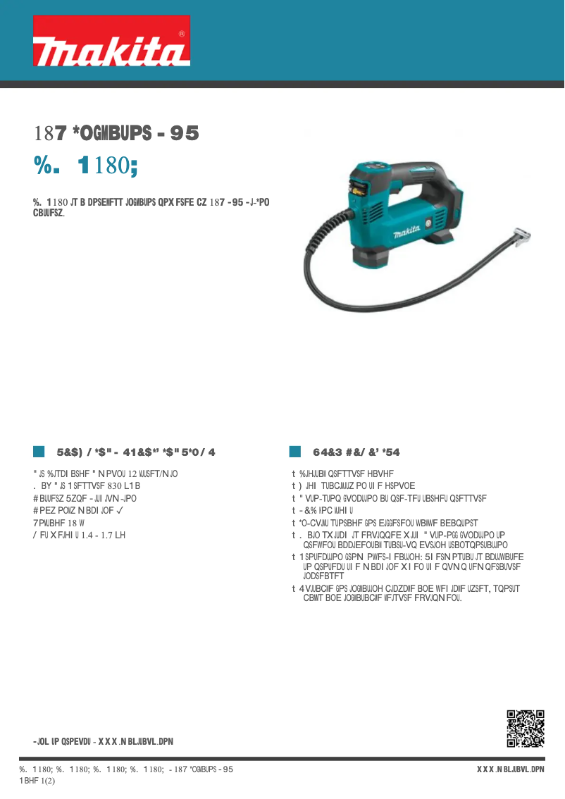 Image de la première page du manuel de l'appareil DMP180Z