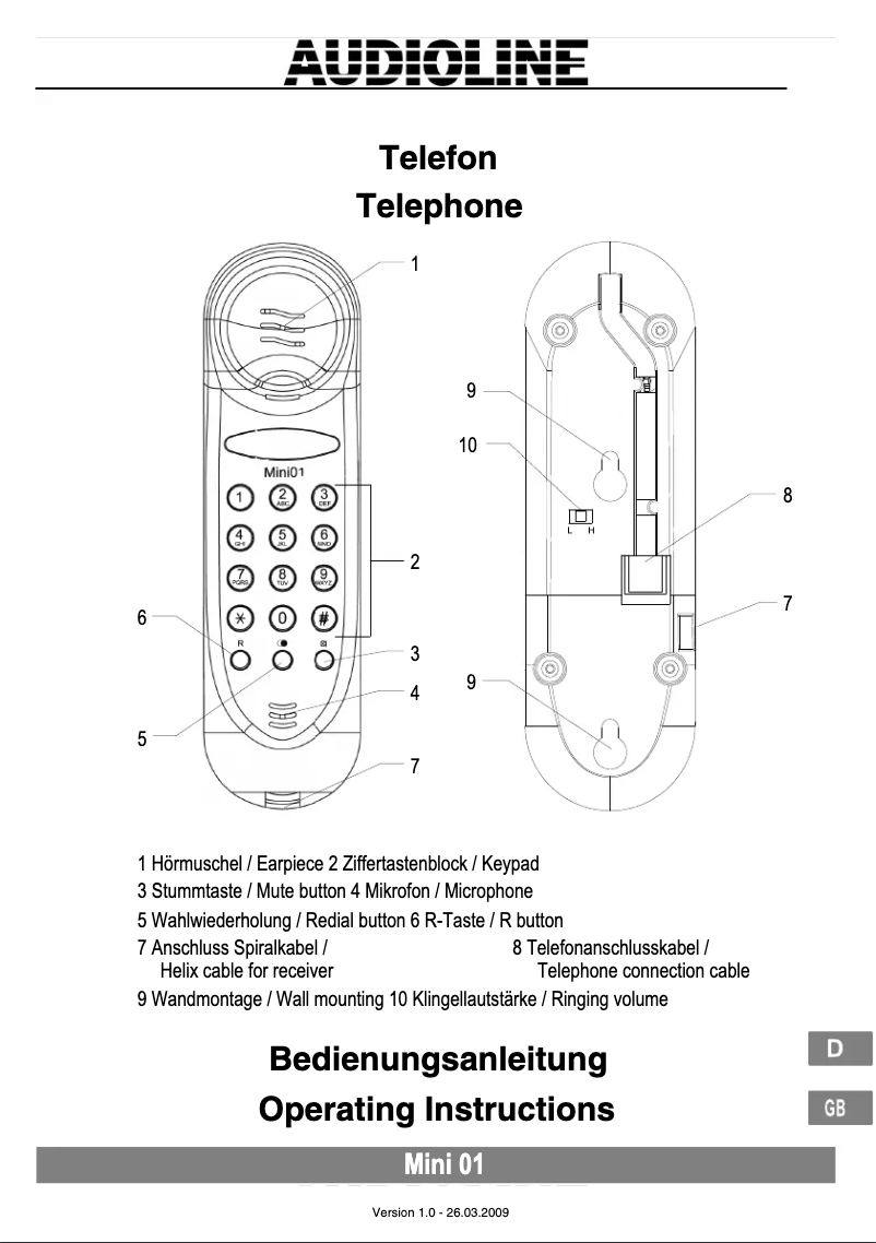 Imagen de la primera página del manual del dispositivo Mini 01
