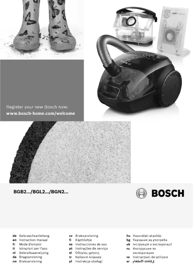 Page 1 de la notice Manuel utilisateur Bosch BGL2B1028